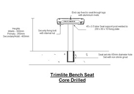Bench Seat Core Drilled