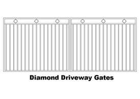 Diamond Driveway Gates (code: DGDIA)