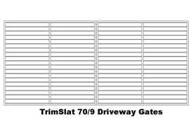 TrimSlat 70/9 Driveway Gates (code: DGTS70)