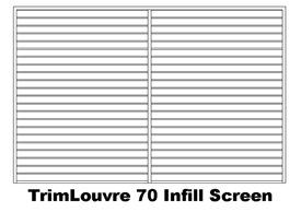 TrimLouvre 70 Infill Screen (code: ITL70)