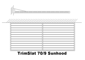 TrimSlat 70/9 Sunhood (code: SHTS70)